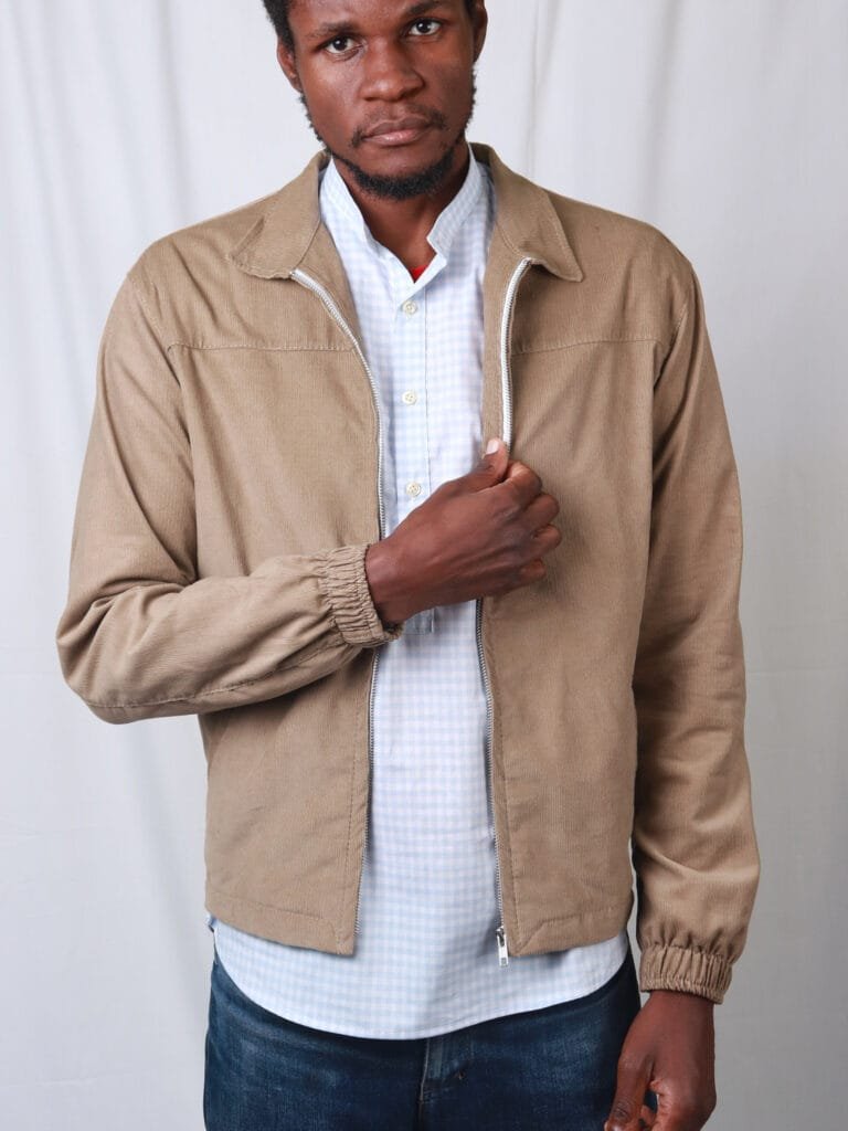 Cladshati Beige Corduroy Jacket