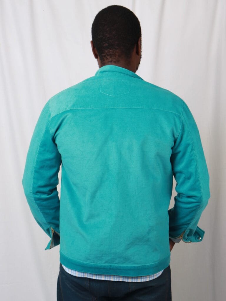 Cladshati Aqua Blue Corduroy Jacket - Image 3