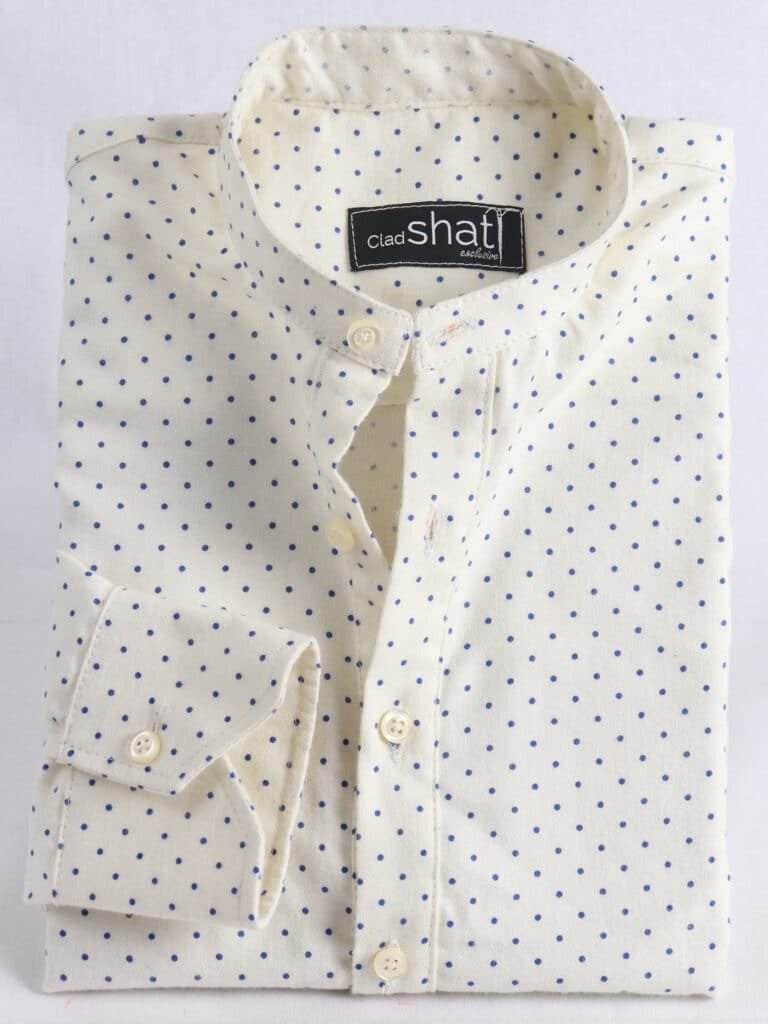 Cladshati Polka dot cream shirt - Image 4