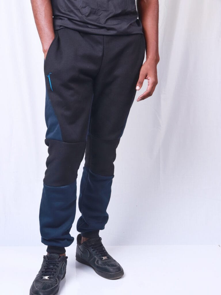 Cladshati Sweatpants contrasting colors Navy Black