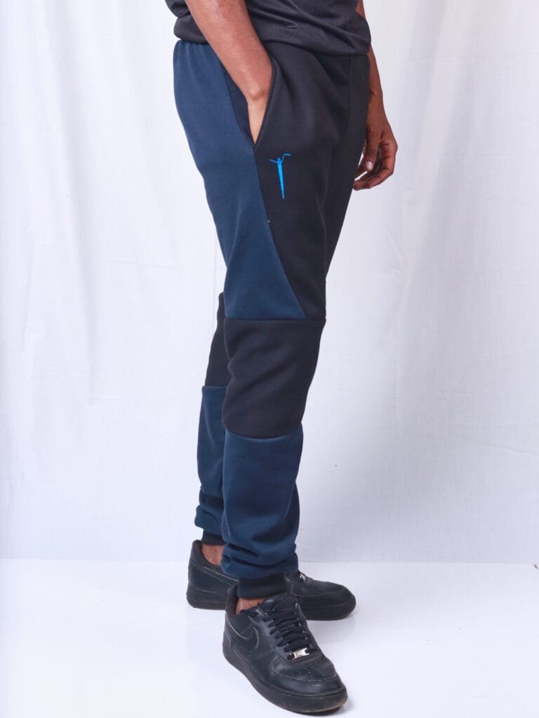 Cladshati Sweatpants contrasting colors Navy Black - Image 3