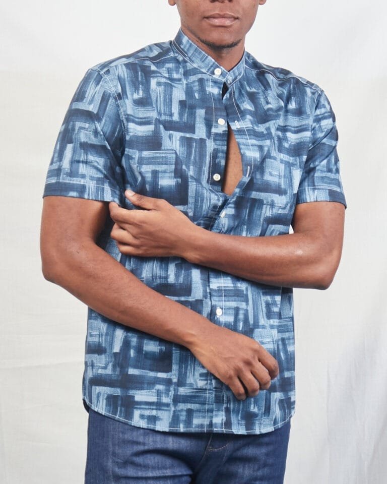 Elevate Your Wardrobe with Our Abstract Printed Cotton Casual Shirt - Image 2