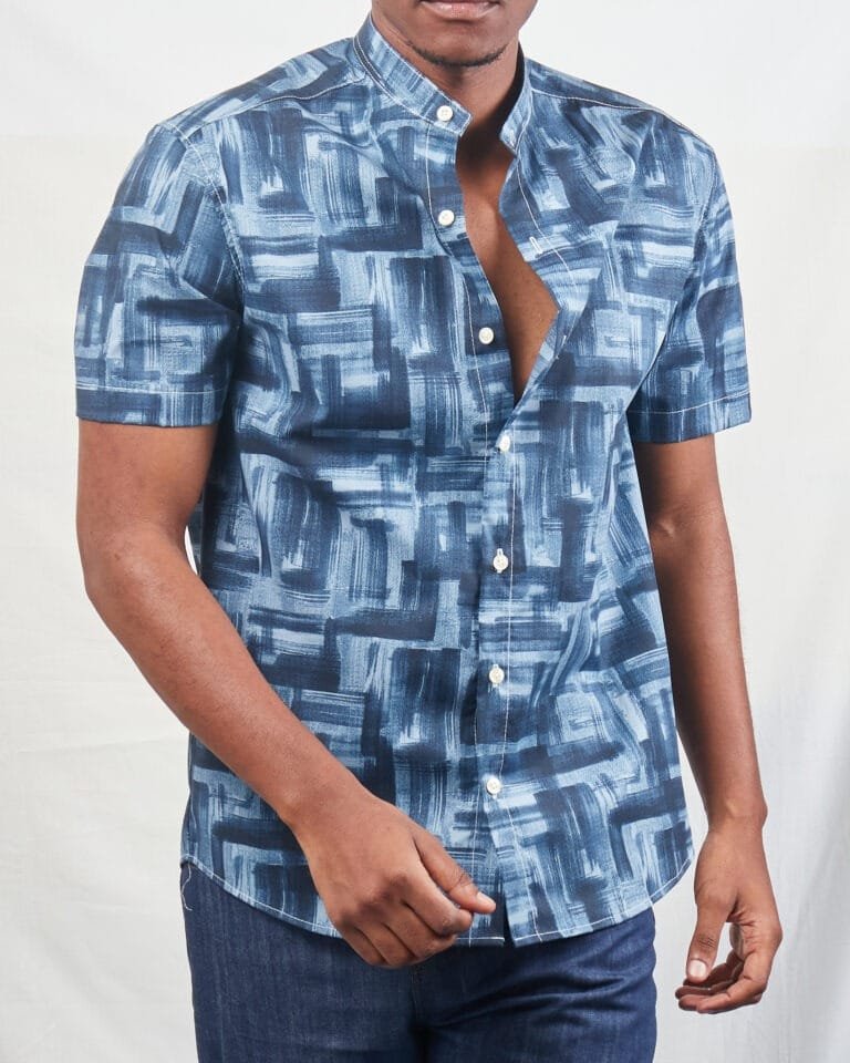 Elevate Your Wardrobe with Our Abstract Printed Cotton Casual Shirt - Image 3