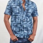 Elevate Your Wardrobe with Our Abstract Printed Cotton Casual Shirt