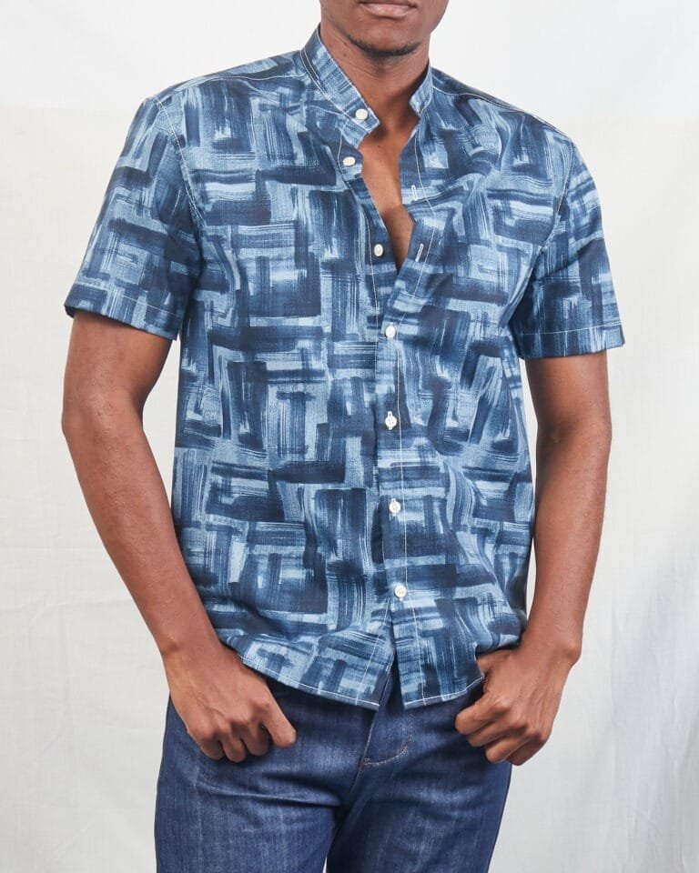 Elevate Your Wardrobe with Our Abstract Printed Cotton Casual Shirt