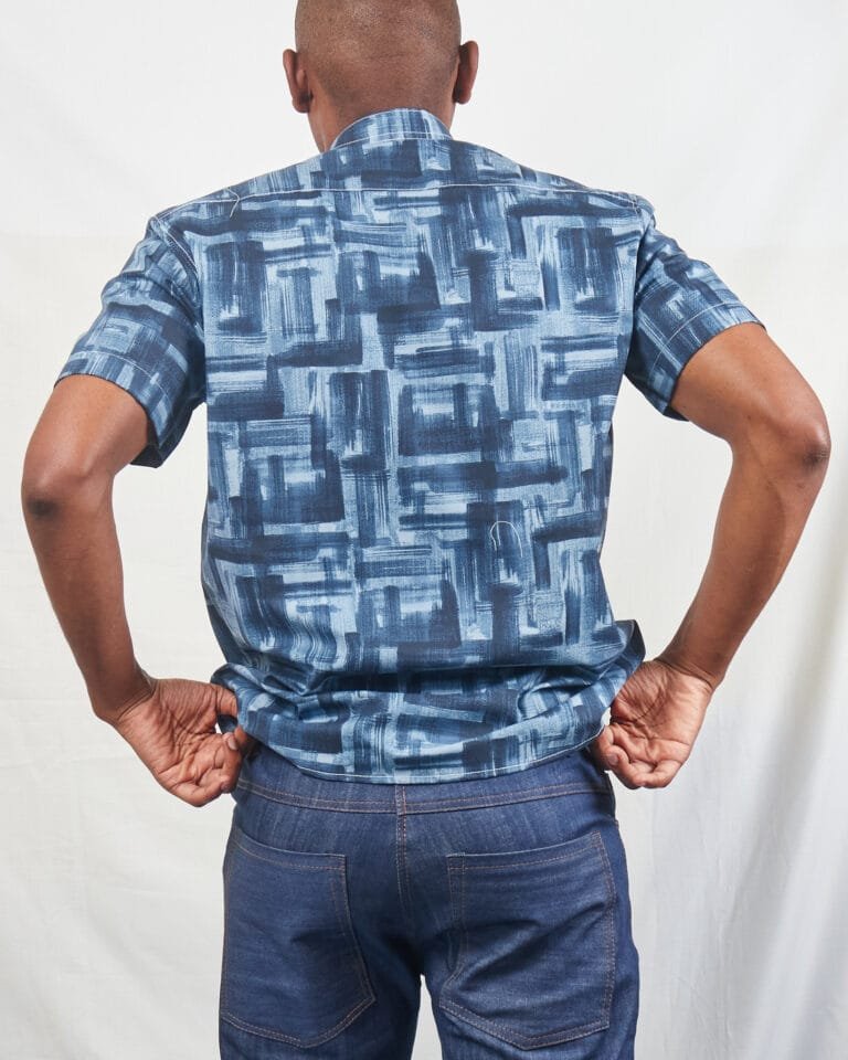 Elevate Your Wardrobe with Our Abstract Printed Cotton Casual Shirt - Image 4
