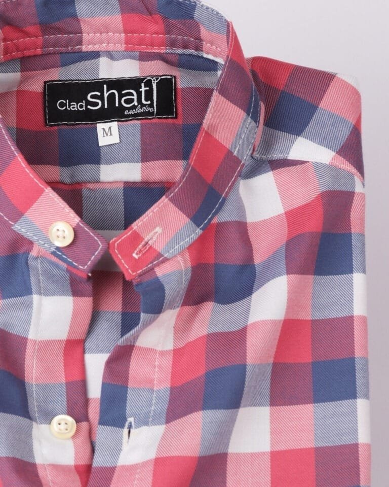 Stylish Summer Essential: Red White and Blue Plaid Shirt - Image 5