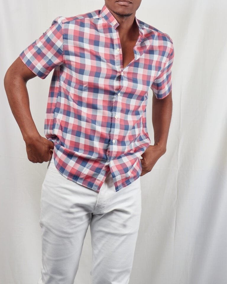 Stylish Summer Essential: Red White and Blue Plaid Shirt
