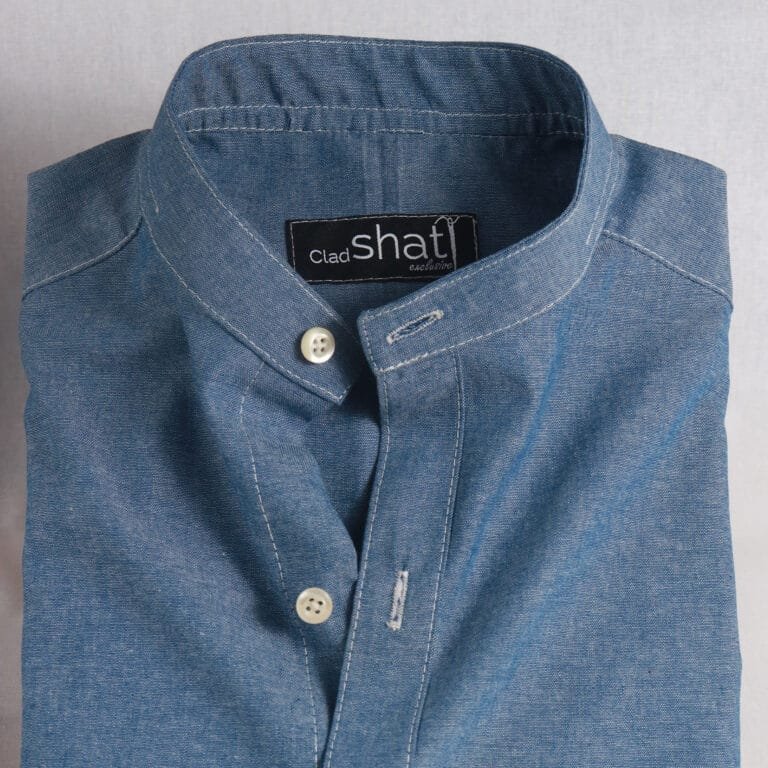 Short Sleeved Chambray Denim Shirt - Image 4