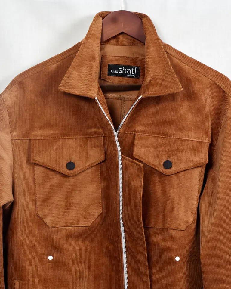 Brown tan corduroy jacket - Image 6
