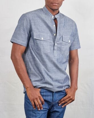 Chambray Denim two Pockets Shirt