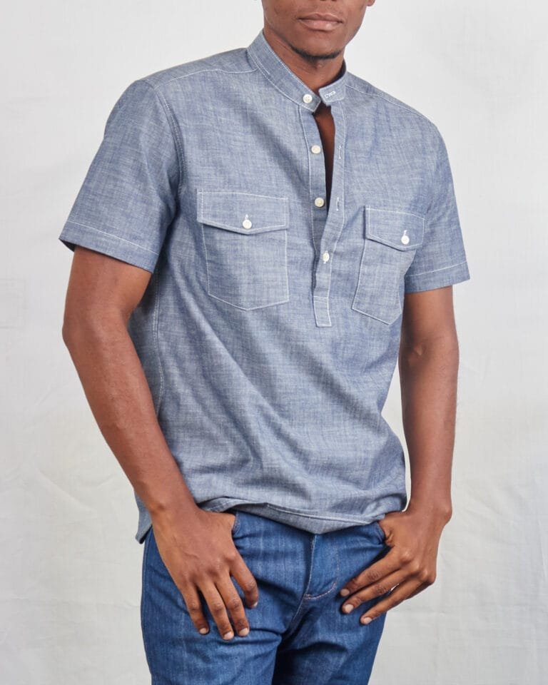 Chambray Denim two Pockets Shirt