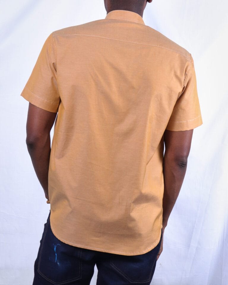Egg Nog Button Down mens short sleeve shirt - Image 4
