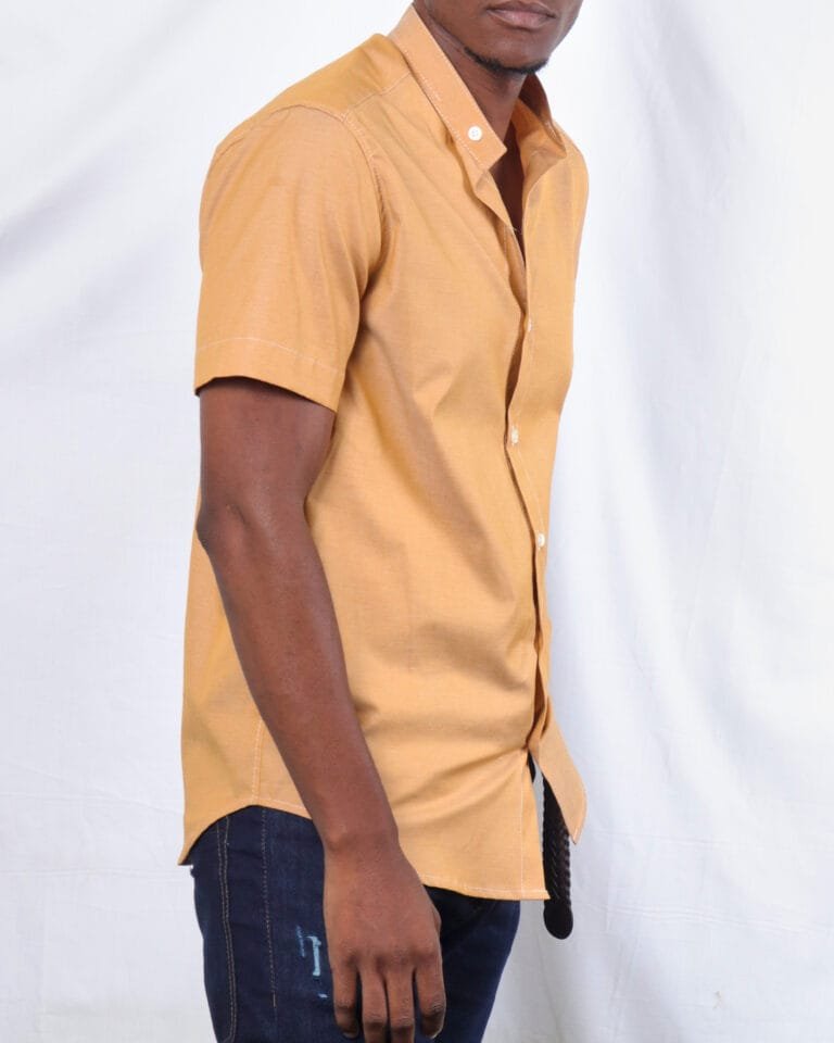 Egg Nog Button Down mens short sleeve shirt - Image 3