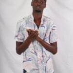 Men's Leaf Outline Print Shirt