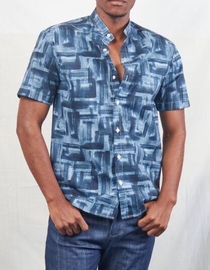 Elevate Your Wardrobe with Our Abstract Printed Cotton Casual Shirt