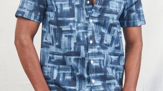 Elevate Your Wardrobe with Our Abstract Printed Cotton Casual Shirt
