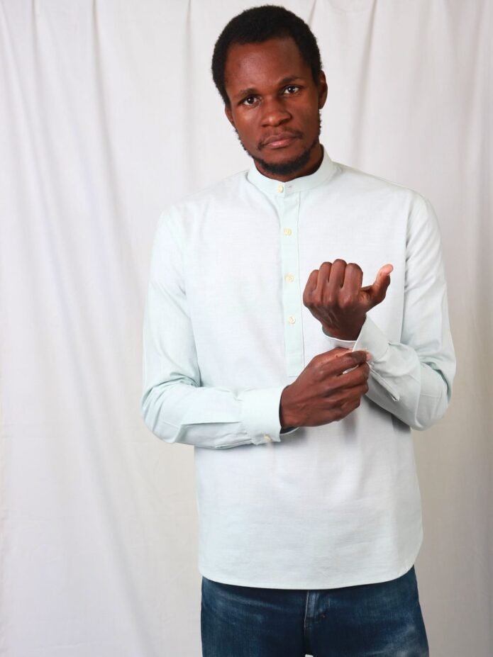 Cladshati Lime Cream Popover Shirt