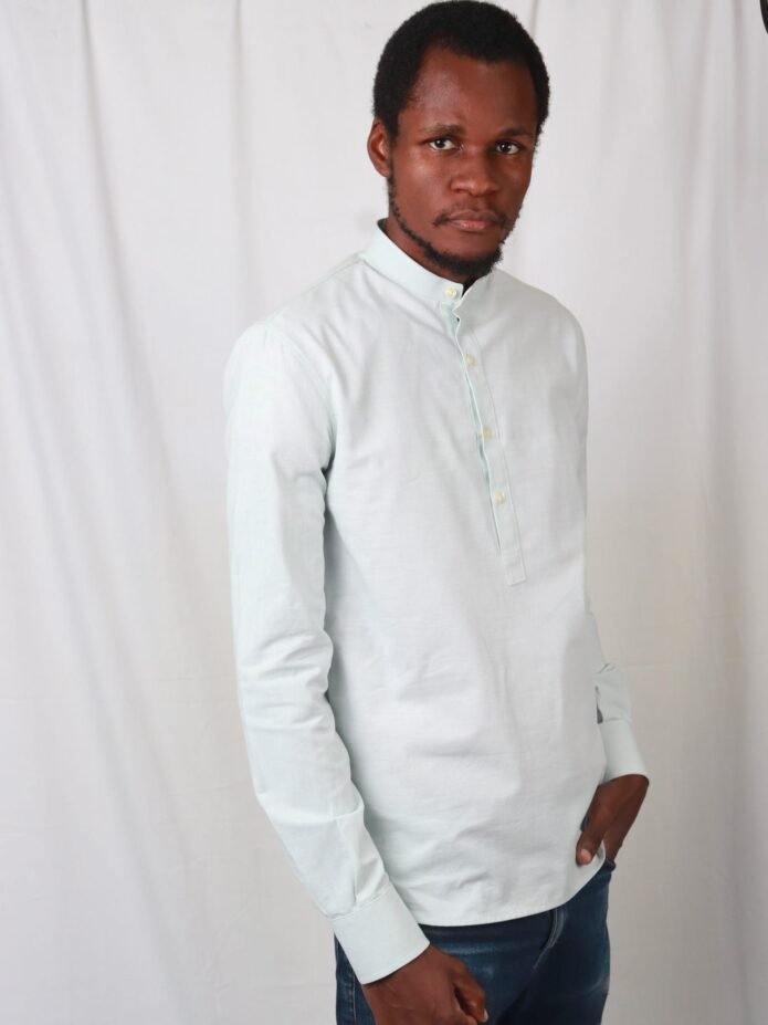Cladshati Lime Cream Popover Shirt - Image 2