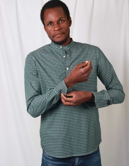 Cladshati Greenish checked shirt