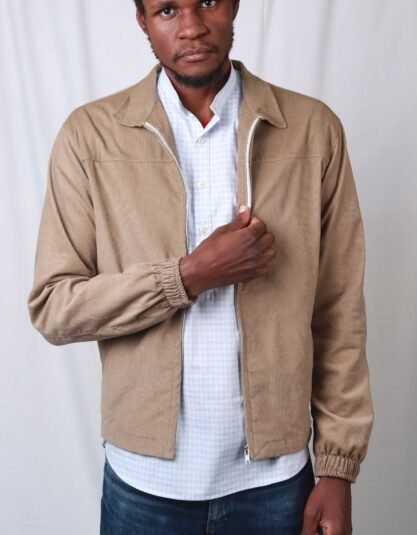 Cladshati Beige Corduroy Jacket