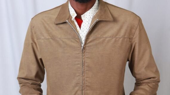 Cladshati Brushed Cotton Beige Jacket