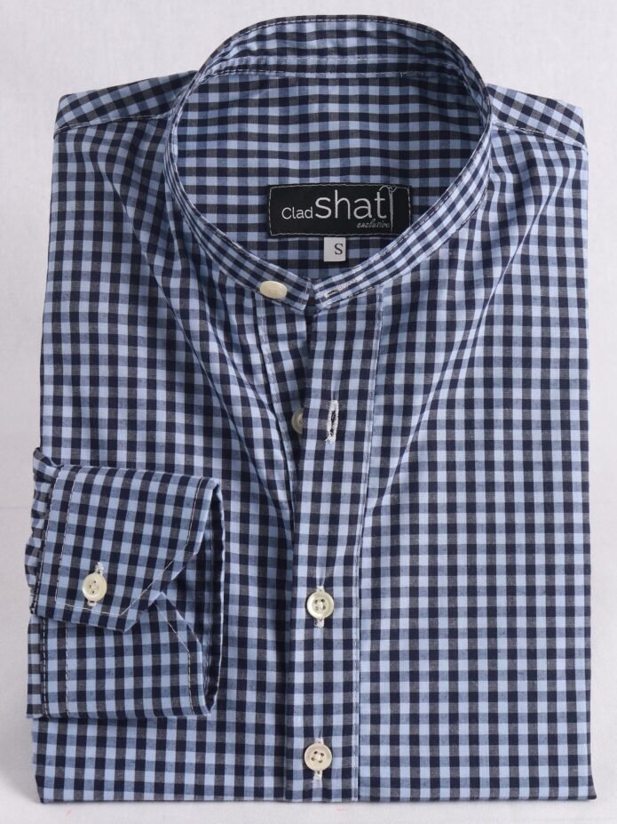 Cladshati Blueish checked shirt - Image 4