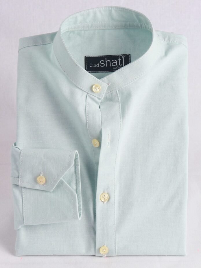 Cladshati Lime Cream Popover Shirt - Image 4