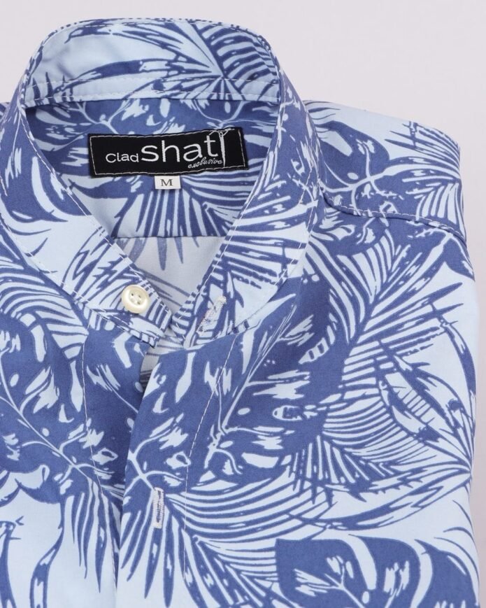 Elevate Your Summer Wardrobe with Our Blue Floral Beach Shirt - Image 4