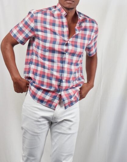 Stylish Summer Essential: Red White and Blue Plaid Shirt
