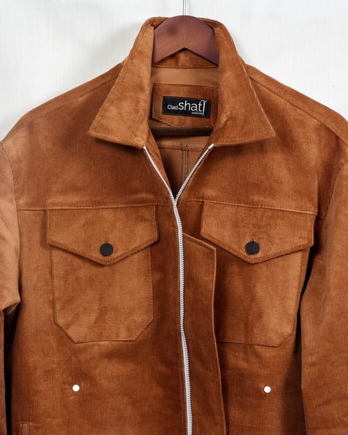 Brown tan corduroy jacket - Image 6