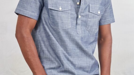 Chambray Denim two Pockets Shirt
