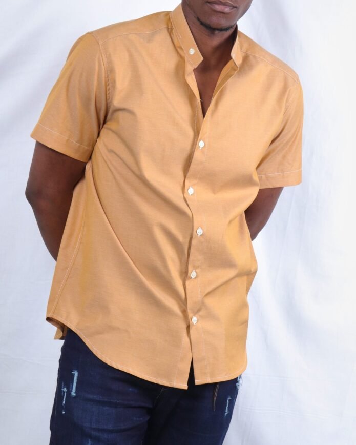 Egg Nog Button Down mens short sleeve shirt - Image 2