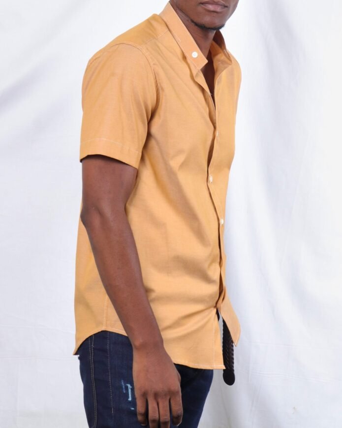 Egg Nog Button Down mens short sleeve shirt - Image 3