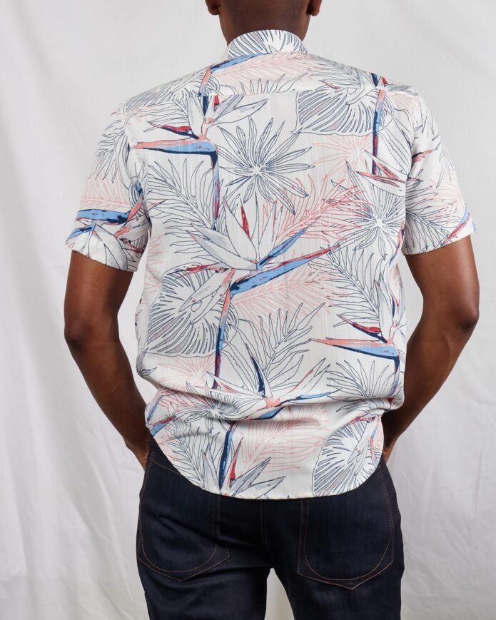 Men's Leaf Outline Print Shirt - Image 5
