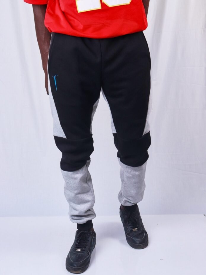 Cladshati Sweatpants contrasting colors gray- Black - Image 2