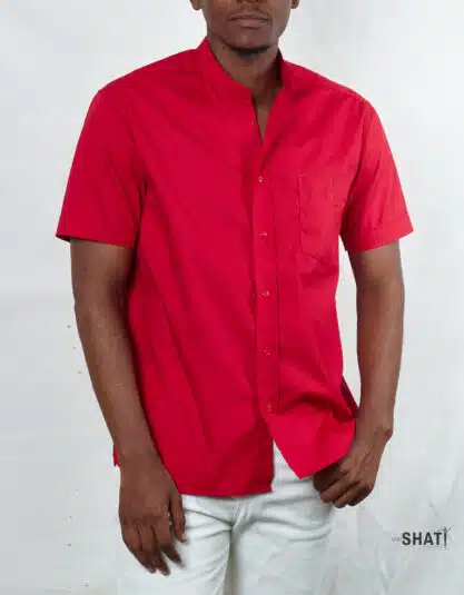 The Crimson Knot – Valentine’s Edition Mandarin Collar Shirt