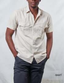 The Artisan Cargo Shirt – Rough Beige Linen